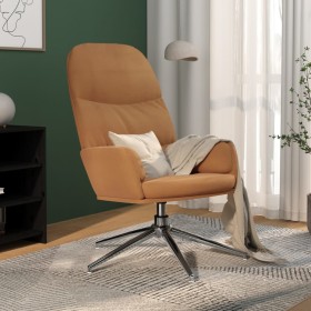 Sillón de relax de piel de ante sintético gris