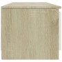 Mueble de TV madera contrachapada blanco y roble 140x40x35,5 cm | Foro24.es | Tu tienda online para hogar, jardín y más Foro24.es