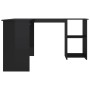 Escritorio forma de L contrachapada negro brillo 120x140x75 cm von , Schreibtische - Ref: Foro24-800754, Preis: 182,33 €, Rab...