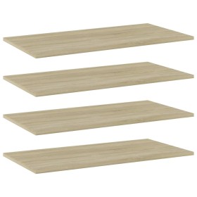 Estante estantería 4 uds contrachapada roble Sonoma 80x40x1,5cm by , Shelves - Ref: Foro24-805336, Price: 41,19 €, Discount: %