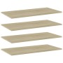 Estante estantería 4 uds contrachapada roble Sonoma 80x40x1,5cm by , Shelves - Ref: Foro24-805336, Price: 41,19 €, Discount: %