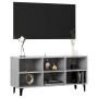 Mueble de TV con patas metal gris hormigón 103,5x30x50 cm von , TV-Möbel - Ref: Foro24-805954, Preis: 61,31 €, Rabatt: -5%%