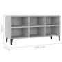 Mueble de TV con patas metal gris hormigón 103,5x30x50 cm von , TV-Möbel - Ref: Foro24-805954, Preis: 61,31 €, Rabatt: -5%%