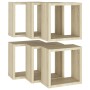Estantes cubo de pared 6 unidades roble Sonoma 30x15x30 cm von , Regale und Regale - Ref: Foro24-807009, Preis: 43,98 €, Raba...