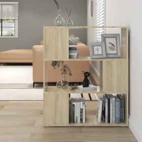Librería separador madera contrachapada roble Sonoma 80x24x94cm de , Librerías y estanterías - Ref: Foro24-809128, Precio: 58...
