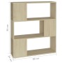 Librería separador madera contrachapada roble Sonoma 80x24x94cm von , Bücherregale und Regale - Ref: Foro24-809128, Preis: 58...