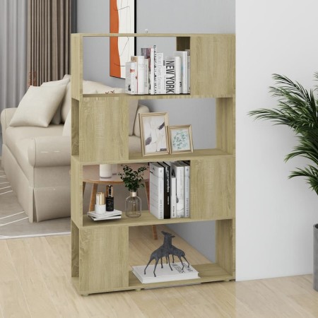 Librería separador contrachapada roble Sonoma 80x24x124,5 cm by , Bookcases and shelves - Ref: Foro24-809137, Price: 59,54 €,...