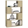 Librería separador contrachapada roble Sonoma 80x24x124,5 cm by , Bookcases and shelves - Ref: Foro24-809137, Price: 59,54 €,...