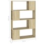 Librería separador contrachapada roble Sonoma 80x24x124,5 cm by , Bookcases and shelves - Ref: Foro24-809137, Price: 59,54 €,...