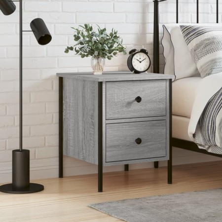 Mesita de noche madera de ingeniería gris Sonoma 40x42x50 cm | Foro24.es | Tu tienda online para hogar, jardín y más Foro24.es