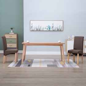 Sillas de comedor giratorias 2 unidades tela marrón by , dining chairs - Ref: Foro24-249025, Price: 144,32 €, Discount: %