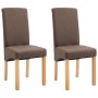 Sillas de comedor giratorias 2 unidades tela marrón by , dining chairs - Ref: Foro24-249025, Price: 144,32 €, Discount: %