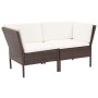 Set muebles de jardín 8 piezas y cojines ratán sintético marrón by , Garden sets - Ref: Foro24-48951, Price: 548,21 €, Discou...