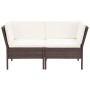 Set muebles de jardín 8 piezas y cojines ratán sintético marrón de , Conjuntos de jardín - Ref: Foro24-48951, Precio: 546,64 €