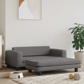 Cama de perros con extensión cuero sintético gris 100x50x30 cm von , Betten für Hunde - Ref: Foro24-172029, Preis: 139,28 €, ...