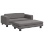 Cama de perros con extensión cuero sintético gris 100x50x30 cm by , Beds for dogs - Ref: Foro24-172029, Price: 139,28 €, Disc...