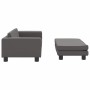 Cama de perros con extensión cuero sintético gris 100x50x30 cm by , Beds for dogs - Ref: Foro24-172029, Price: 139,28 €, Disc...