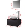 Conjunto de muebles de baño con lavabo y grifo 4 piezas negro by , Bathroom furniture - Ref: Foro24-273685, Price: 133,49 €, ...