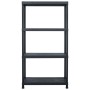 Estantería de plástico 5 unidades 60x30x138 cm negro by , Industrial shelving - Ref: Foro24-276252, Price: 164,41 €, Discount: %