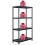 Estantería de plástico 5 unidades 60x30x138 cm negro by , Industrial shelving - Ref: Foro24-276252, Price: 164,41 €, Discount: %