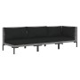 Muebles jardín 3 pzas ratán sintético semicircular gris oscuro | Foro24.es | Tu tienda online para hogar, jardín y más Foro24.es