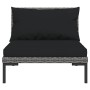 Muebles jardín 3 pzas ratán sintético semicircular gris oscuro | Foro24.es | Tu tienda online para hogar, jardín y más Foro24.es
