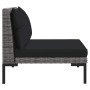 Muebles jardín 3 pzas ratán sintético semicircular gris oscuro | Foro24.es | Tu tienda online para hogar, jardín y más Foro24.es