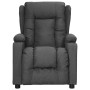 Sillón reclinable de tela gris oscuro