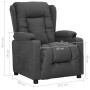 Sillón reclinable de tela gris oscuro by , Armchairs - Ref: Foro24-339049, Price: 225,63 €, Discount: %