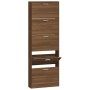 Mueble zapatero madera contrachapada marrón roble 59x17x169 cm by , Shoe racks and shoe organizers - Ref: Foro24-342517, Pric...