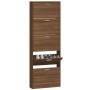 Mueble zapatero madera contrachapada marrón roble 59x17x169 cm by , Shoe racks and shoe organizers - Ref: Foro24-342517, Pric...