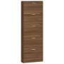 Mueble zapatero madera contrachapada marrón roble 59x17x169 cm by , Shoe racks and shoe organizers - Ref: Foro24-342517, Pric...