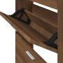 Mueble zapatero madera contrachapada marrón roble 59x17x169 cm by , Shoe racks and shoe organizers - Ref: Foro24-342517, Pric...