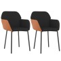 Sillas de comedor 2 unidades cuero sintético y tela negro by , dining chairs - Ref: Foro24-344754, Price: 116,33 €, Discount: %