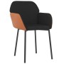 Sillas de comedor 2 unidades cuero sintético y tela negro by , dining chairs - Ref: Foro24-344754, Price: 116,33 €, Discount: %