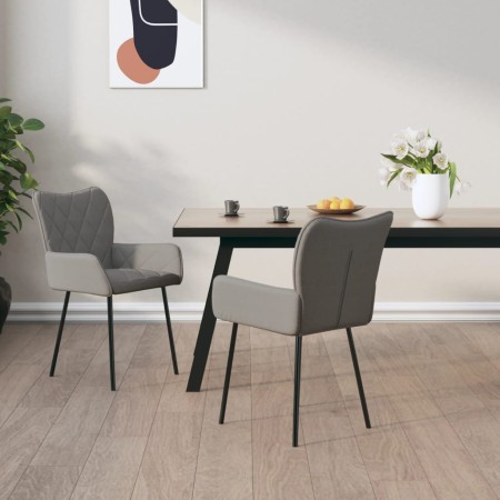 Sillas de comedor giratorias 2 unidades tela gris claro von , Essstühle - Ref: Foro24-344831, Preis: 130,45 €, Rabatt: %