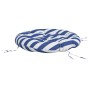Cojín redondo tela Oxford a rayas azul y blanco Ø 100x11 cm von , Kissen für Stühle und Sofas - Ref: Foro24-361977, Preis: 53...