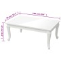Mesa de centro madera de ingeniería blanco brillo 100x50x42 cm by , Coffee table - Ref: Foro24-358560, Price: 139,26 €, Disco...