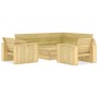 Juego de muebles de jardín 4 piezas madera de pino impregnada by , Garden sets - Ref: Foro24-3053193, Price: 764,57 €, Discou...