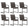 Sillas de comedor voladizas 6 uds cuero auténtico gris by , dining chairs - Ref: Foro24-3059814, Price: 875,39 €, Discount: %