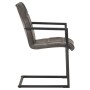 Sillas de comedor voladizas 6 uds cuero auténtico gris by , dining chairs - Ref: Foro24-3059814, Price: 875,39 €, Discount: %