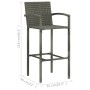 Conjunto de bar para jardín 5 piezas gris de , Conjuntos de jardín - Ref: Foro24-3067989, Precio: 388,17 €, Descuento: %