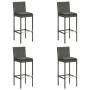 Conjunto de bar para jardín 5 piezas con cojines gris by , Garden sets - Ref: Foro24-3067977, Price: 448,40 €, Discount: %