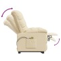 Sillón de masaje eléctrico tela color crema by , Electric massage chairs - Ref: Foro24-3073767, Price: 240,45 €, Discount: %