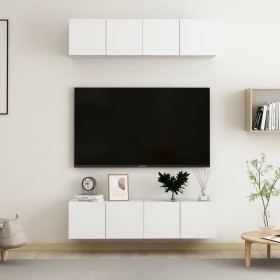 Muebles de salón 4 pzas madera de ingeniería blanco 60x30x30 cm von , TV-Möbel - Ref: Foro24-3074450, Preis: 150,33 €, Rabatt: %