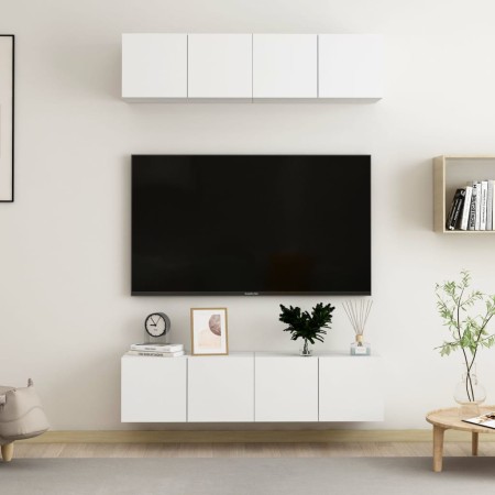 Muebles de salón 4 pzas madera de ingeniería blanco 60x30x30 cm von , TV-Möbel - Ref: Foro24-3074450, Preis: 150,33 €, Rabatt: %