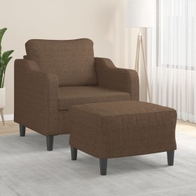 Sillón con taburete tela marrón 60 cm von , Sofas - Ref: Foro24-3201130, Preis: 215,08 €, Rabatt: -5%%