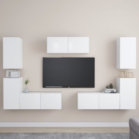 Set de muebles de salón TV 7 piezas madera de ingeniería blanco von , TV-Möbel - Ref: Foro24-3078672, Preis: 260,38 €, Rabatt: %