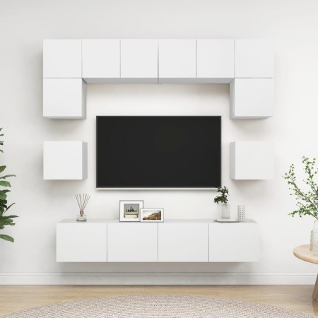 Set de muebles de salón TV 8 piezas madera de ingeniería blanco von , TV-Möbel - Ref: Foro24-3078691, Preis: 270,74 €, Rabatt: %