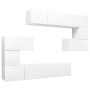Set de mueble para TV de 8 piezas madera de ingeniería blanco von , TV-Möbel - Ref: Foro24-3078723, Preis: 288,96 €, Rabatt: %
